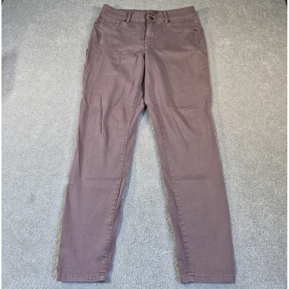 M Jeans By Maurices Pants High Rise Mauve Stretch Ankle Skinny Womens Large Reg